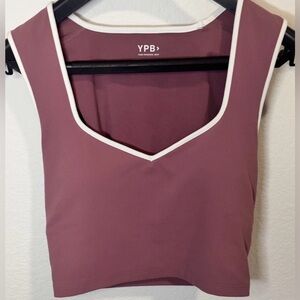 YPB Abercrombie Studio Flex Women’s Portrait Tank Top Padded Bra Mauve Medium